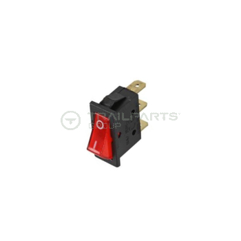 Illuminated red ON/OFF switch small for plinth heater