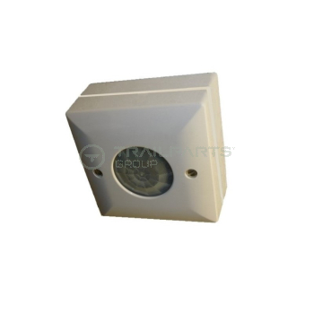 PIR sensor 12V AC/DC white square surface mount IP66