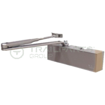 Overhead door closer variable power with back check