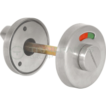 Toilet indicator and turn satin aluminium circular