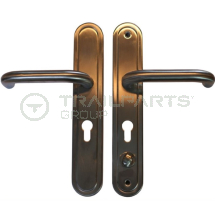 Multi locking 'return to door' lever handles left hand pair
