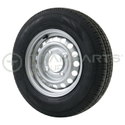 Wheel and tyre assembly 165 R13 4.5J 4 x 5.5" PCD