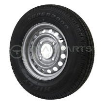 Wheel and tyre assembly 175 R13 4.5J 4 x 5.5inch PCD
