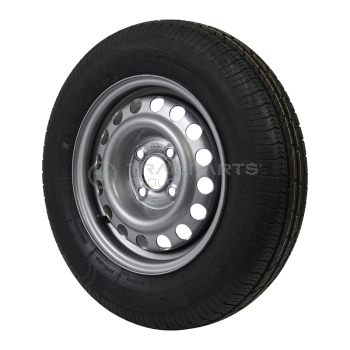 Wheel and tyre assembly 155 R13 4.5J 4 x 100mm PCD