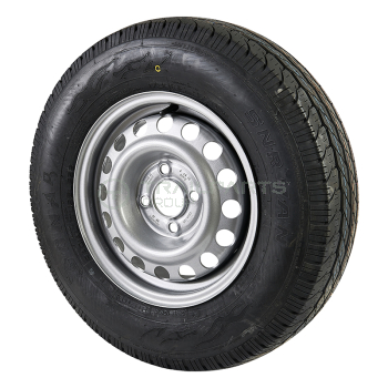 Wheel and tyre assembly 8 ply 175 R13 4.5J 4 x 100mm PCD
