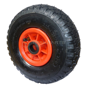 Wheel & tyre assembly plastic 3.00 - 4Inch 4 ply c/w 25mm bore