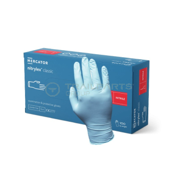 Powder-free blue nitrile gloves XLarge (x 100)