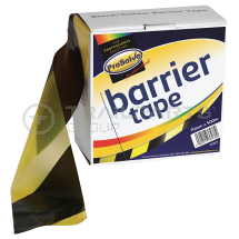 Barrier tape non-adhesive yellow/black 70mm x 500m