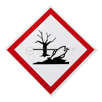 Hazard warning diamond sticker COSHH environment 100 x 100mm