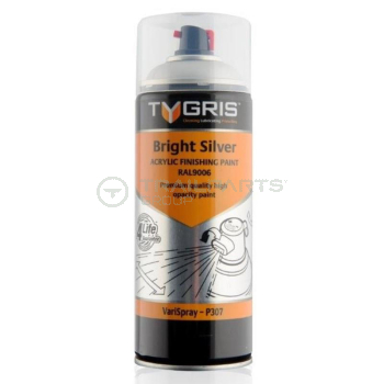 Bright silver RAL9006 acrylic paint aerosol 400ml