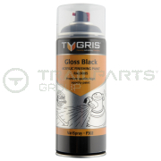 Gloss black RAL9005 acrylic paint aerosol 400ml