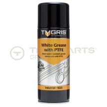 White spray grease aerosol 400ml with PTFE