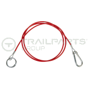 Breakaway cable red coated heavy duty 1.8m long