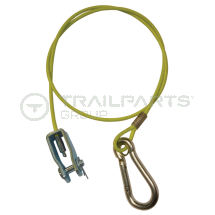 Breakaway cable hi-vis yellow heavy duty c/w clevis