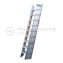 Aluminium ladder trade quality 8 rung four-section 150kg