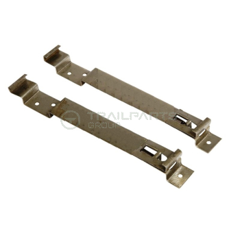 Number plate clips spring- loaded for square number plate