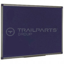 Aluminium frame blue felt pin board 450 x 600mm