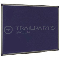 Aluminium frame blue felt pin board 600 x 900mm