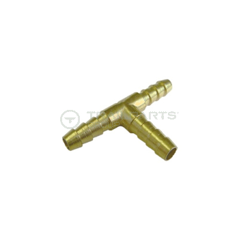 Fuel hose T piece connector brass 6mm 3 way joiner