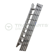 Aluminium ladder Class1 8 rung four-section BS2037 175kg