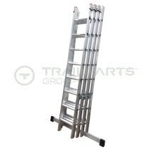 Alu 4 section 8 rung ladder class 1 c/w stabiliser bar