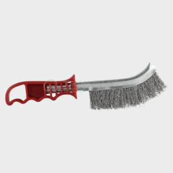 Red Handle Wire Brush Steel 255mm