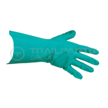 Medium weight green rubber gloves Large (pair)