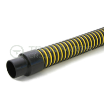 Yellow/black Tiger Tail flexib suction hose 2inch c/w cuffs 15m