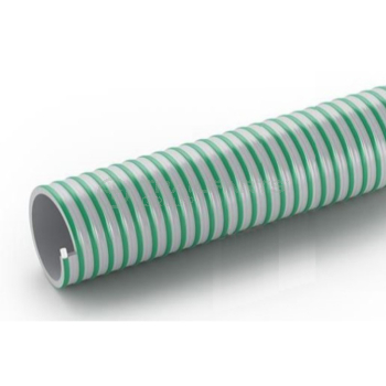 Green/grey flexible PVC smooth rib suction hose 2Inch/50mm
