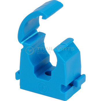 Talon hinge top pipe clips 20mm MDPE blue (x20)