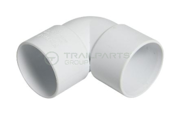 50mm solvent weld 90 knuckle bend white (x5)