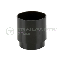 Gutter 112mm round downpipe connector 68mm black