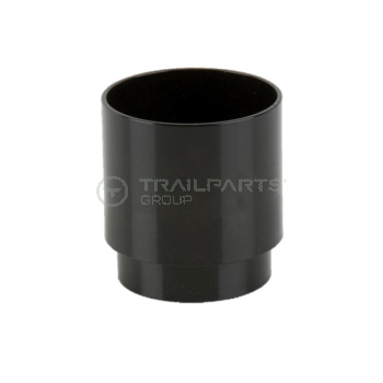 Gutter 112mm round downpipe connector 68mm black