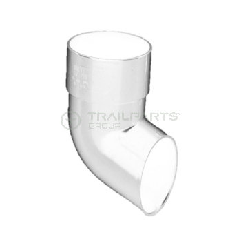 Gutter 112mm round downpipe shoe 68mm white