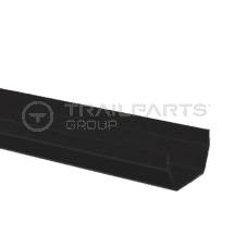 Gutter 114mm square section straight 4m black