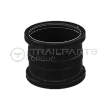 Double socket pipe connector 110mm black