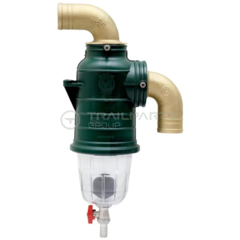 MZ siphon separator 90 deg top inlet 45mm with drain off