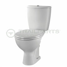 Close coupled toilet pan & cistern complete white