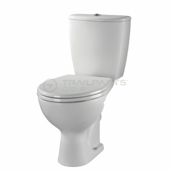 Close coupled toilet pan & cistern complete white