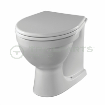 Back to wall toilet pan and seat white