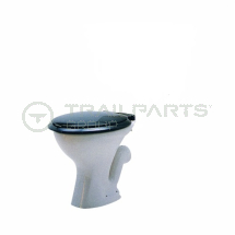 Low level toilet pan white and seat (flush pipe type)
