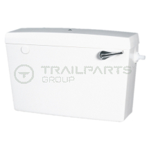 Pearl cistern plastic white front lever flush pipe S/E