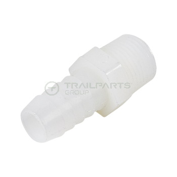 Nylon straight hose connector 3/8Inch M thread - 1/2Inch hose tail