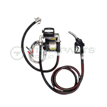 Electric fuel pump kit 12V c/w FM, hose & auto nozzle 85l/m