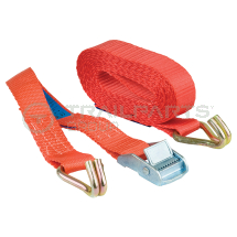 Strap with cam buckle and claw hooks 25mm x 5m